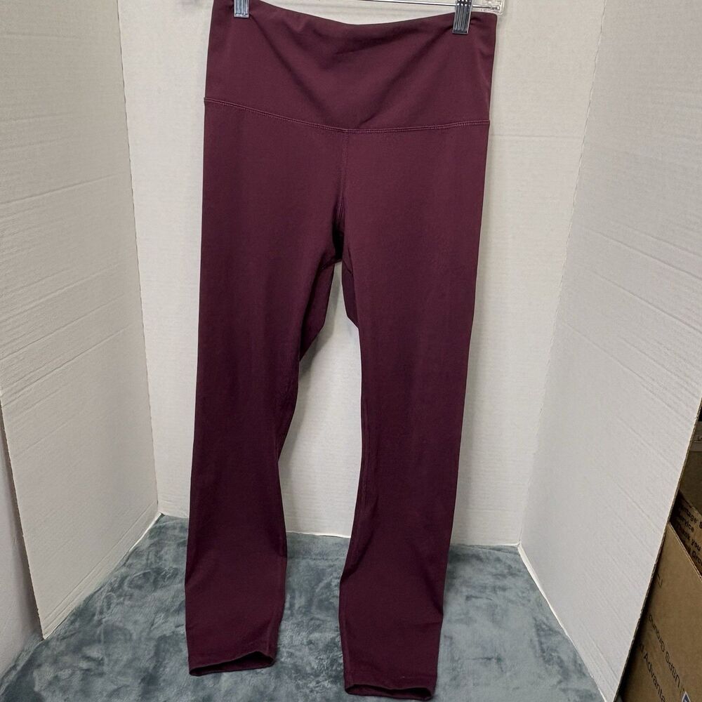 90 Degree by Reflex Athletic Pants Leggings Burgundy S Small Yoga Running Gym